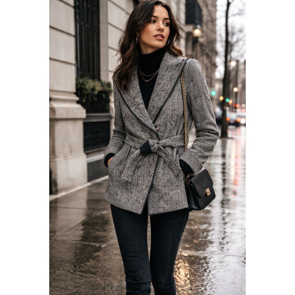 Trina Turk Wool Blend Coat - Size 0